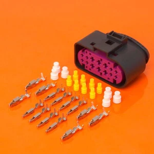 VW AUDI VAG 1J0 973 737 14 Pin Sealed Female JPT Connector Kit - Xenon Headlight - Picture 1 of 6