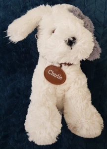 Tesco Charlie Cane Cucciolo Giocattolo Morbido 2008 Grigio Bianco 20cm - Foto 1 di 11