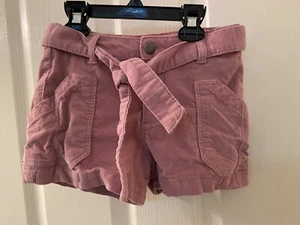 Zara Kids Collection Belted Corduroy Shorts Pink Girls Size 7 yrs - Picture 1 of 5