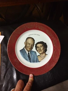 Vintage President and Mrs. Dwight D Eisenhower Memorial Plate  by Homer Laughlin - Picture 1 of 4