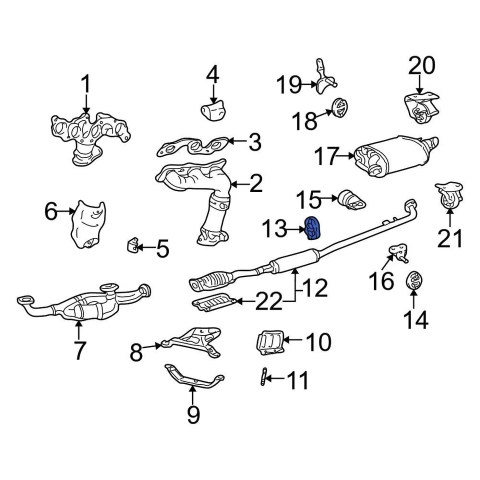 For Toyota Camry 1997-2006 Toyota 175650A071 Exhaust System Hanger Foto 1 de 4