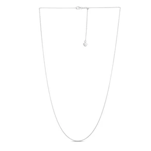 Cadena Cable Ajustable en Oro Blanco 14k (0,97 mm) - Imagen 1 de 6