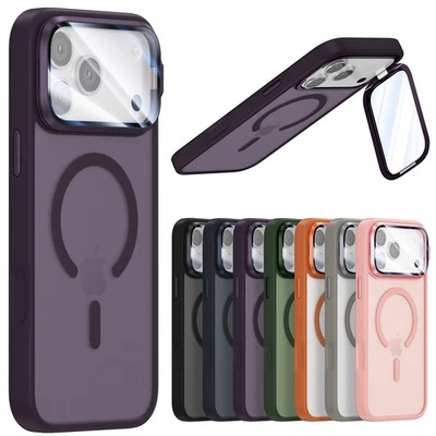 Magnetic Case Camera Protector Cover Kickstand for iPhone 17 Pro Max 16 15 14 13