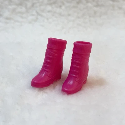 Mattel Barbie Doll Shoes ~ 1990's Fashion Avenue ~ Pink HIKING BOOTS - Image 1 of 4