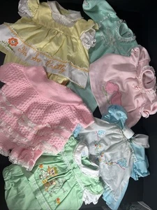 9-teilig Vintage Kleinkind Baby Mädchen Kleidung Kleider Strampler 0-9 Monate gemischt LESEN - Bild 1 von 24
