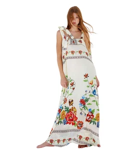 CRISTINA BEAUTIFUL LIFE Abito donna GABI lungo bianco a fantasia floreale - Foto 1 di 4