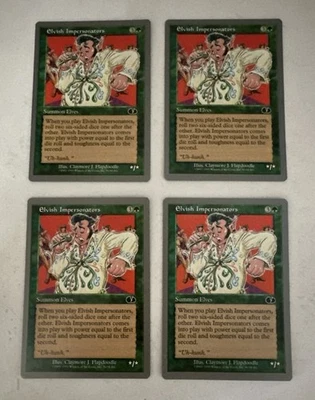 MTG X4 **Elvish Impersonators X4  NM+  NP Unglued Playset Regular  SellbyCyn - Image 1 of 4