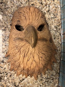 Original Tallado a Mano Único ÚNICO Máscara de Águila Arte Colgante de Pared Sudamericano - Imagen 1 de 4
