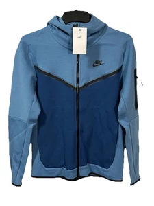 Nike Tech Fleece Hoodie Mens Small S Dutch Blue CU4489-469 Full Zip NWT - Picture 1 of 5