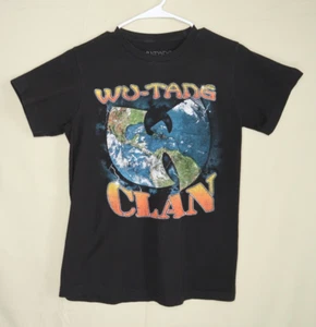 Wu Tang Clan T-Shirt Mens Size Small World Logo Concert Rap Licensed Black GVR - Picture 1 of 10