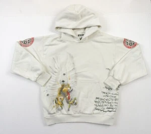 Travis Scott Sweatshirt Mens Large White Hoodie Utopia Tour Merch Rap Hip Hop - Picture 1 of 12