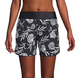 LANDS' END WOMEN'S PETITE CONTROL WAIST 5-INCH SWIM SHORTS - Picture 1 of 6