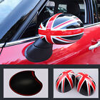 2 x  Union Jack UK Flag Mirror Covers for MINI Cooper R55 R56 R57 Black/Red T1