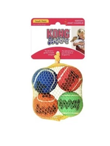 KONG 4 SMALL TENNIS BALL SQUEAK TOYS NEW!!i - Picture 1 of 8