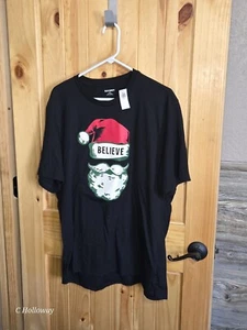 NWT Old Navy Men's Soft Washed Christmas Graphic Short Sleeve Tee Black 2XL - Picture 1 of 4