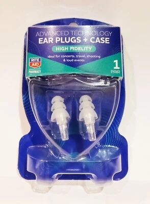 RITE AIDE- Ear Plugs in Plastic Case - NRR 15 - Soft & Reusable - Free Shipping!