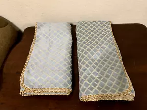 Croscill Napoleon Euro Sham 26" Blue Gold Cream Corded Set Of 2 USA - Picture 1 of 16