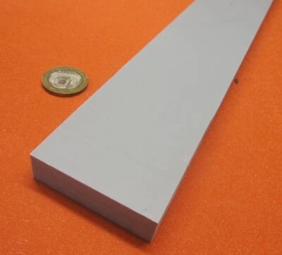 CPVC Bar, Gray, .500" (1/2") Thick x 2.00" Wide x 48" Length - Image 1 of 4