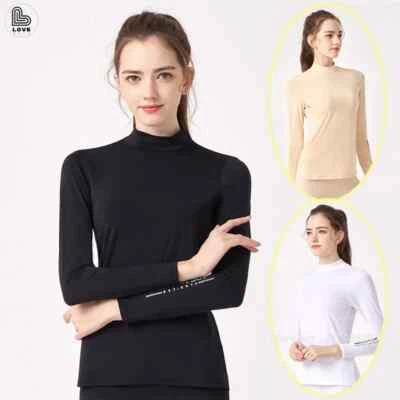 UPF50+ Sunscreen Women  Baselayer Summer Long Sleeve Ice Silk Quick-dry Sports - Image 1 of 4