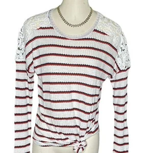 Generation Love Bleecker Langarmshirt Spitze mehrfarbig gestreift Größe M - Bild 1 von 8