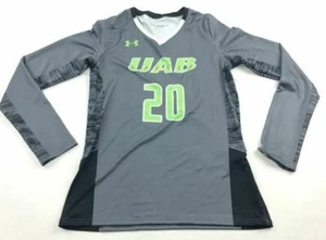 Under Armour UAB Blazers Volleyball Jersey Girl's L Gray UJVJ2LG Green White - Picture 1 of 2
