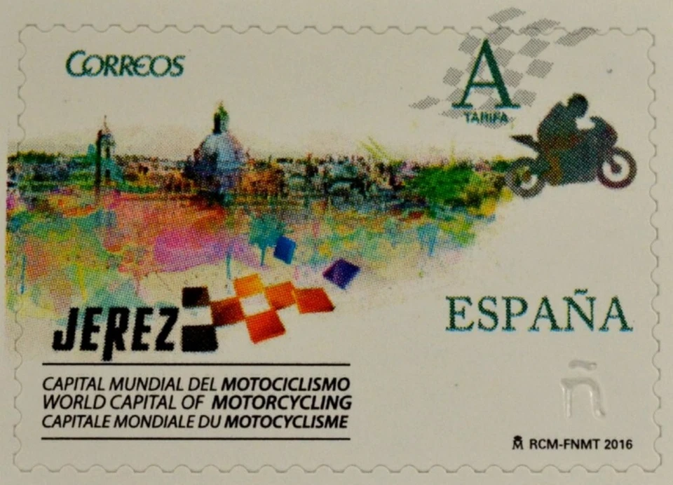 Espagne 2016 Edifil 5046 Label ** Jerez, capitale mondiale de la moto - Photo 1/1