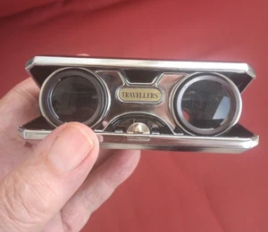 VTG Travellers Coated Lens Binoculars Opera Glasses 2.5x Blue Made in Japan - Picture 1 of 3