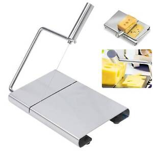 Cheese Slicer Butter Cutter Stainless Steel Board With Cutting Handle 5 Wires UK