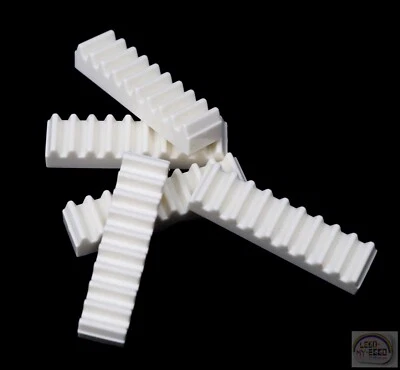 LEGO Technic - 5-Pc Gear Rack - White - New - (4L, EV3, 3743) - Image 1 of 4