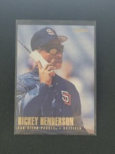 1996 Fleer Update Rickey Henderson with the Old School Cell Phone