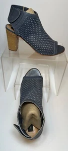 Steven Steve Madden Leather Perforated Open Toe Heel Ankle Booties Sandals 8.5 - Picture 1 of 17
