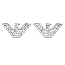 [Emporio Armani] 925 Silver Cubic Zirconia Eagle Logo Stud Earrings EG3027040 