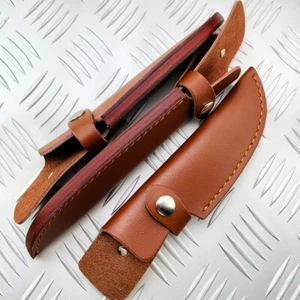 UK STOCK 1PCS Leather Belt Straight Knife Sheath Pouch Cover for Fixed Blade - Picture 1 of 5