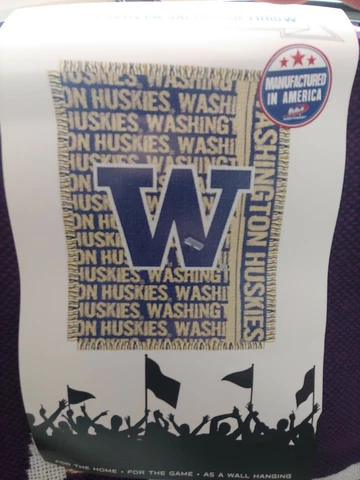 University of Washington Huskies All In Football Woven Tapestry Throw Blanket Cover
