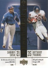 2002-03 UD SuperStars Benchmarks #B8 Sammy Sosa/Anthony Thomas Chicago