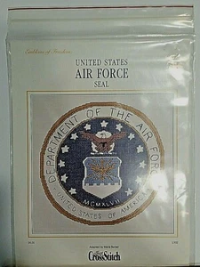 Emblems of Freedom L102 AIR FORCE SEAL 111x110 cross stitch pattern  - Picture 1 of 5