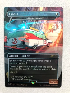 Mtg Carte Magic Secret Lair Ghostbusters Unlicensed Hearse Ecto-1 FOIL NM - Foto 1 di 2