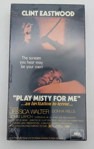 SEALED Play Misty For Me VHS Tape Clint Eastwood MCA 1990 RARE Thriller Vintage - Imagen 1 de 2