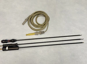 Set Of 3 Surgical Direct Monopolar Electrodes W/ Cable L hook, J hook, Spatula - Picture 1 of 6