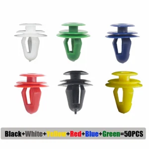 50x Fastener Bumper Rivet Retainer Trim Car Push Pin Mix Door Panel Clip 9mm - Picture 1 of 12