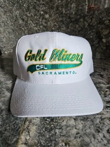 Vintage Sacramento Gold Miners Football CFL Snapback White Hat  - Picture 1 of 12