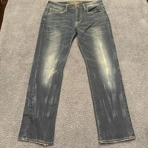 Jeans uomo American Eagle taglia 34x30 slim dritto estremo flessibile elasticizzato scuro - Foto 1 di 10