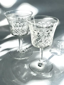 2x Edwardian Pall Mall "Lady Hamilton" Sherry/Wein Kristall Gläser  - Bild 1 von 9