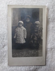 Children Early 1900 A. Carlson Fergus Falls MN. ANTIQUE REAL PHOTO POSTCARD RPPC - Picture 1 of 3