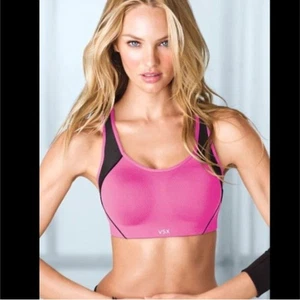 Victoria's Secret VSX The Standout Pink Sports Bra Women Size 36B Athletic Gym - Picture 1 of 4