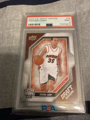 2009-10 Upper Deck Draft Edition Stephen Curry #34 (RC) PSA 9 - Image 1 of 2