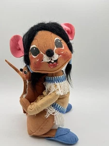 Vintage Annalee Indianer Mutter und Kind Maus 1988 Thanksgiving - Bild 1 von 9