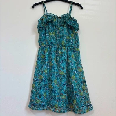 Mossimo Boho Azul Verde Sin Mangas Volantes Camiseta sin Mangas Solero Vestido Talla S Foto 1 de 4