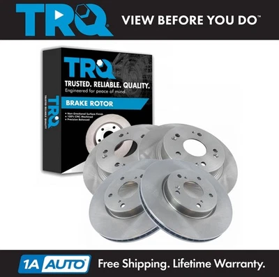 TRQ Front and Rear Brake Rotors Set For 2013-2020 Honda Accord 2015 Civic - Image 1 of 4