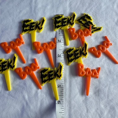 Halloween EEK, Boo, Cupcake Picks, pasteles, delicatessen, bandejas de queso OFERTA Foto 1 de 4